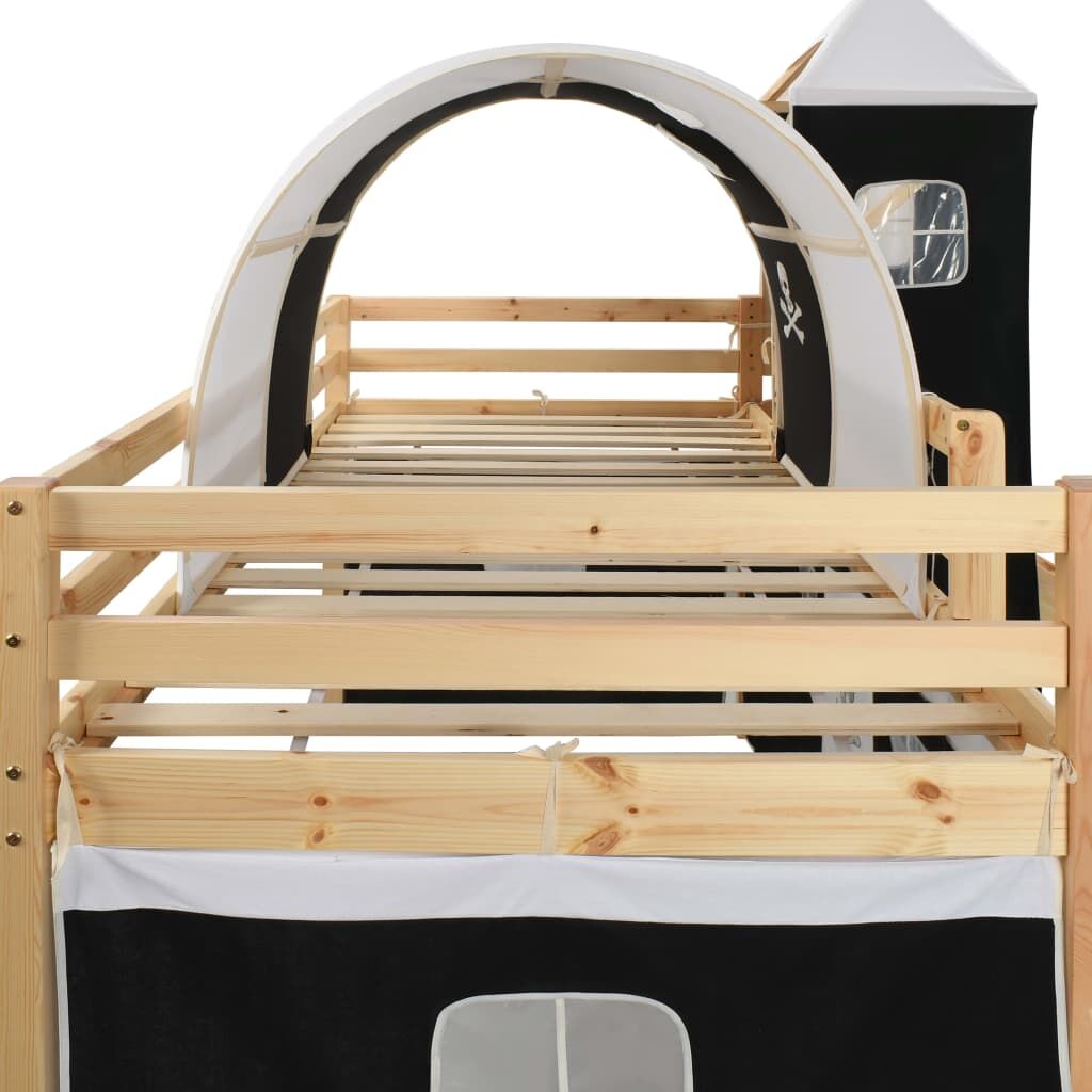 Vidaxl Cama Alta Para Niños Tobogán Y Escalera Madera Pino 97x208 Cm_3
