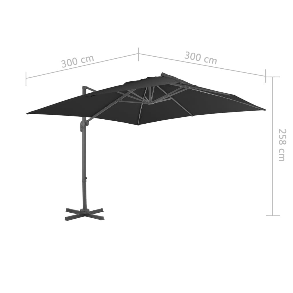 Vidaxl Sombrilla De Jardín Con Base Portátil Gris Antracita_2