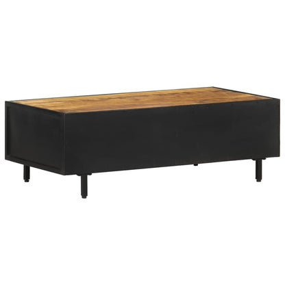Mesa De Centro De Madera De Mango Rugosa 105x50x35 Cm_2