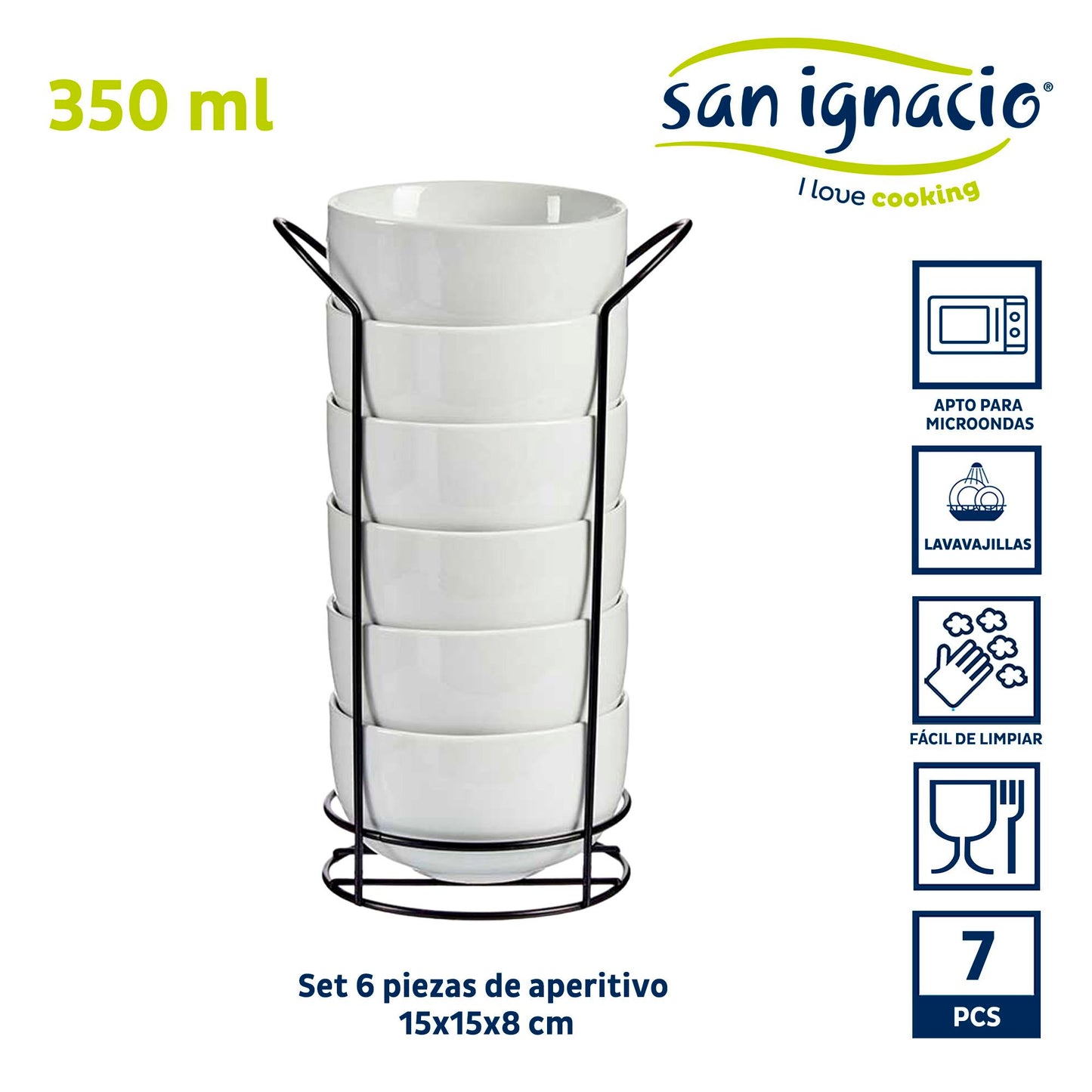 Bol Redondo Blanco Con Estante Negro 800 Colección Vessia_1