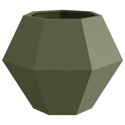Jardinera 2 Pcs Verde Oliva 75 X 75 X 60 Cm Acero_5