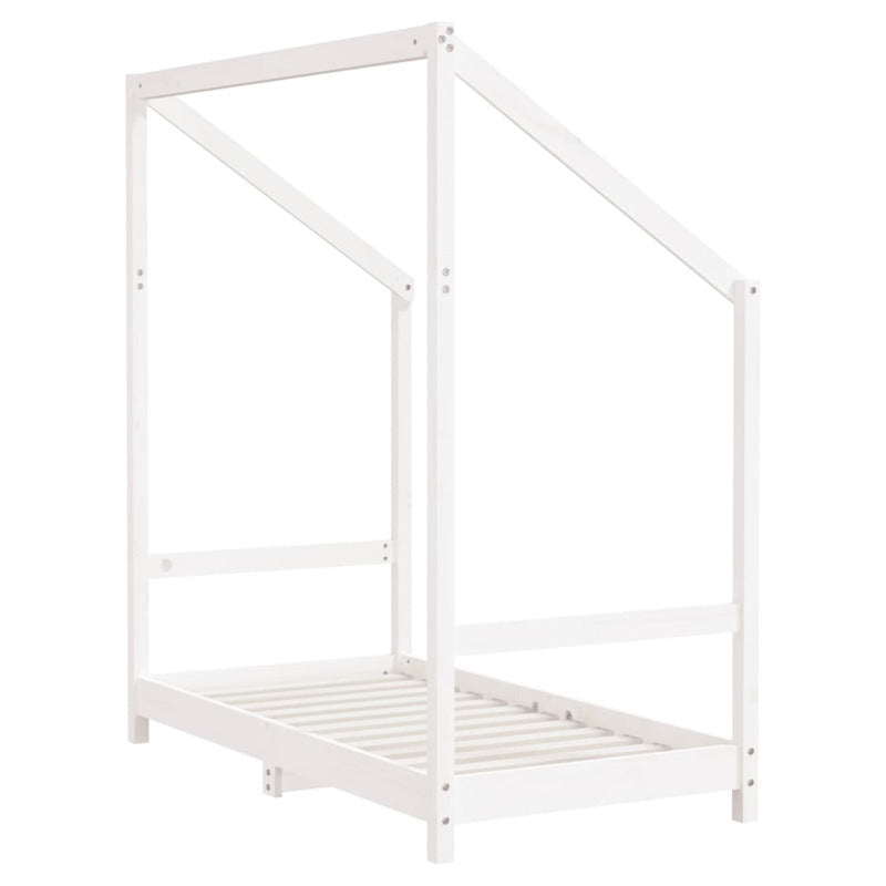Vidaxl Estructura De Cama Para Niños Madera De Pino Blanco 70x140 Cm_5