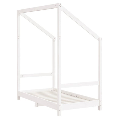 Vidaxl Estructura De Cama Para Niños Madera De Pino Blanco 70x140 Cm_5