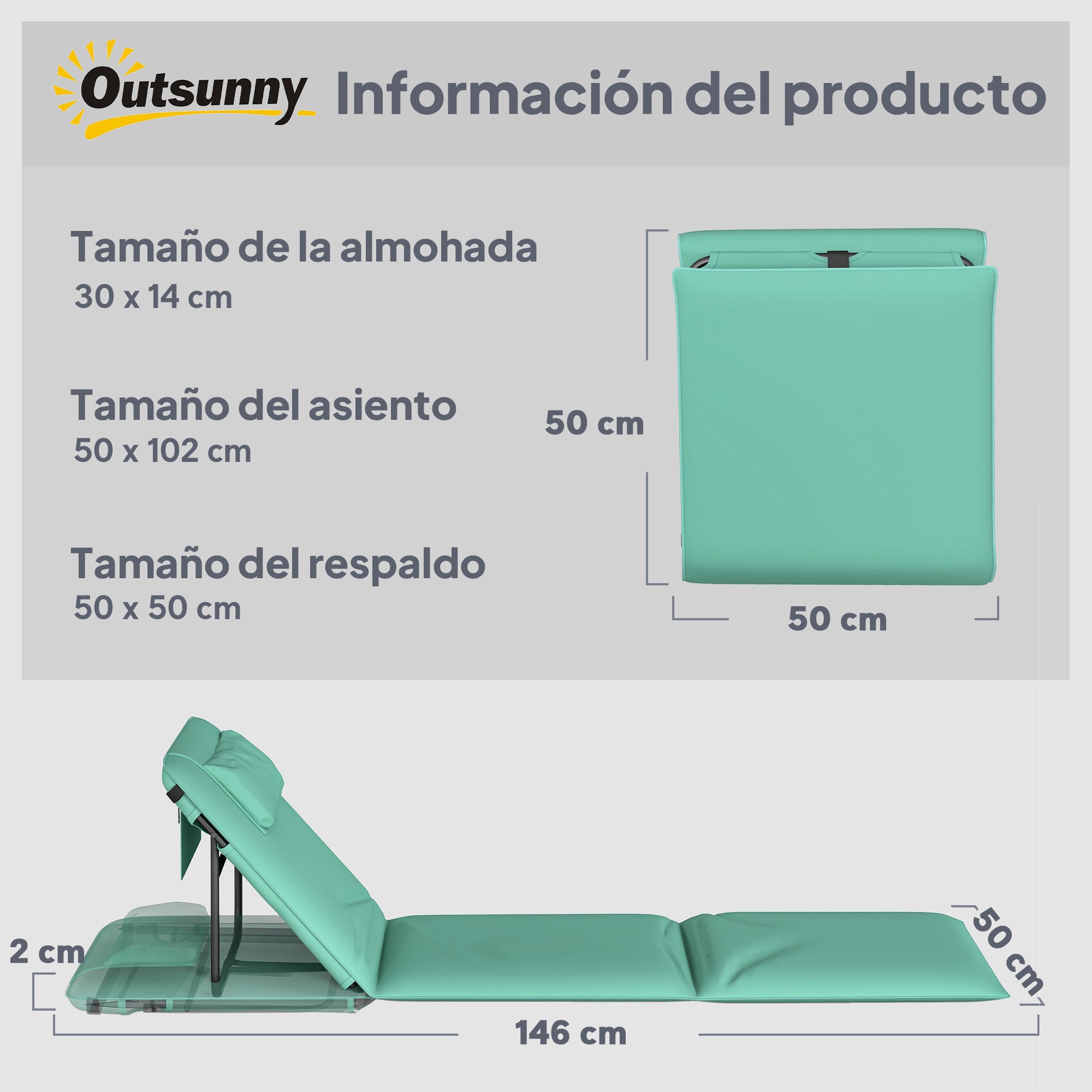 Outsunny Conjunto De 2 Esterillas De Playa Plegable_2