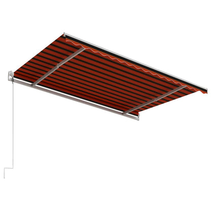 Vidaxl Toldo Automático Retráctil Naranja Y Marrón 450x300 Cm_3