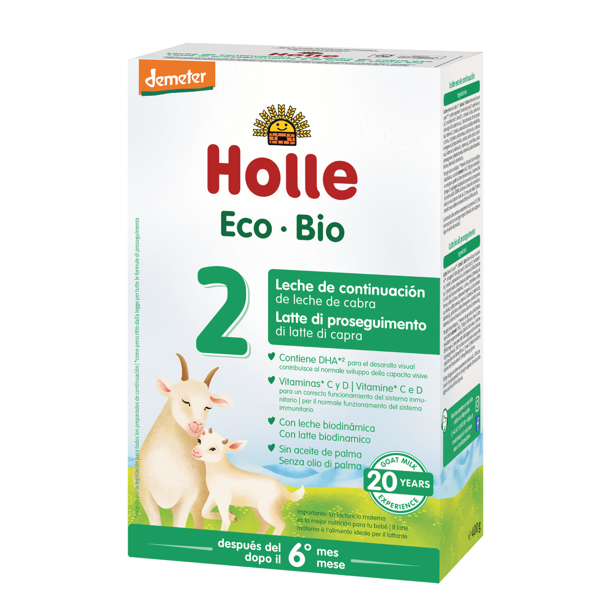Leche de continuación 2 de Cabra 6+ meses  Ecológica Holle 400 g
