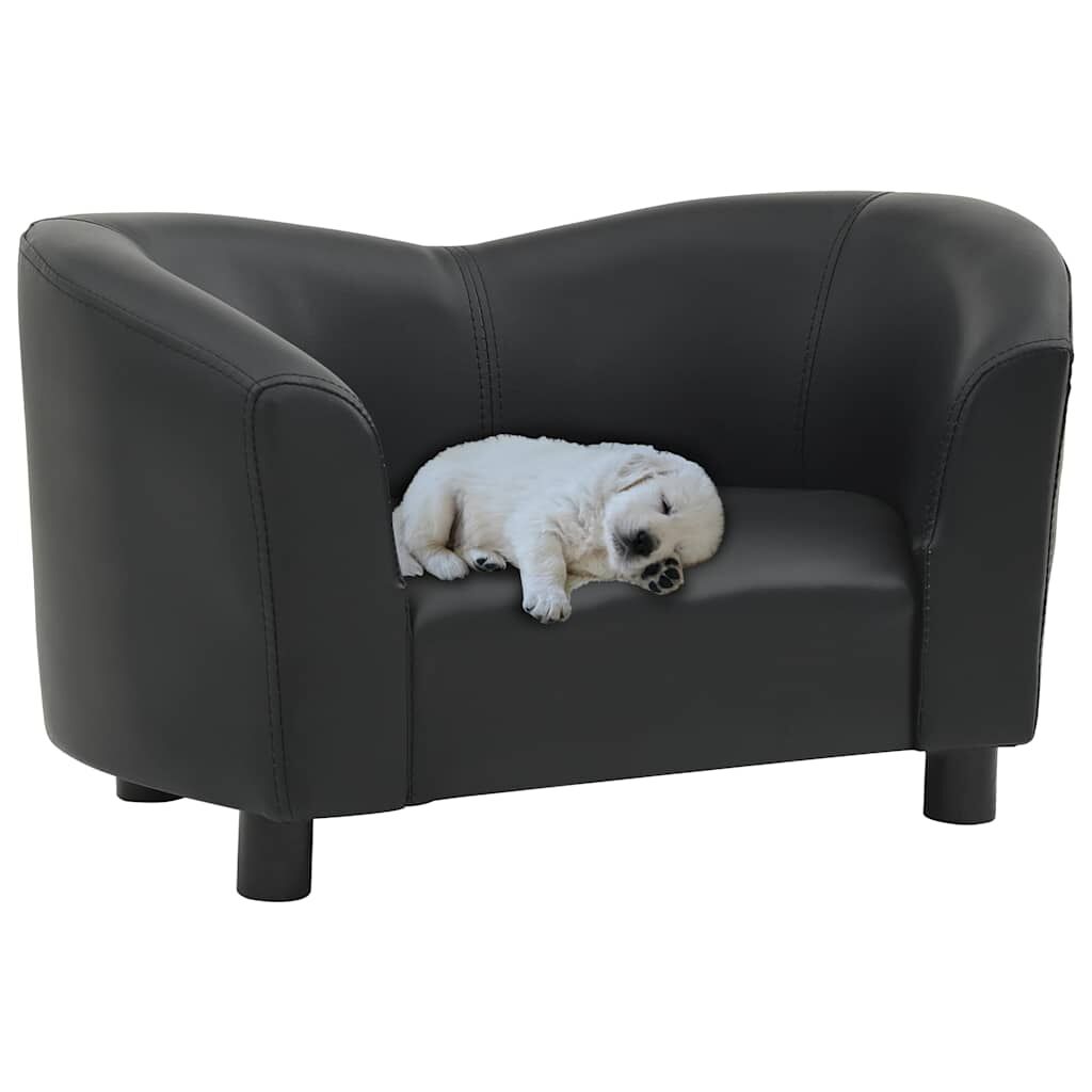 Vidaxl Sofá Para Perros Cuero Sintético Negro 67x41x39 Cm_1