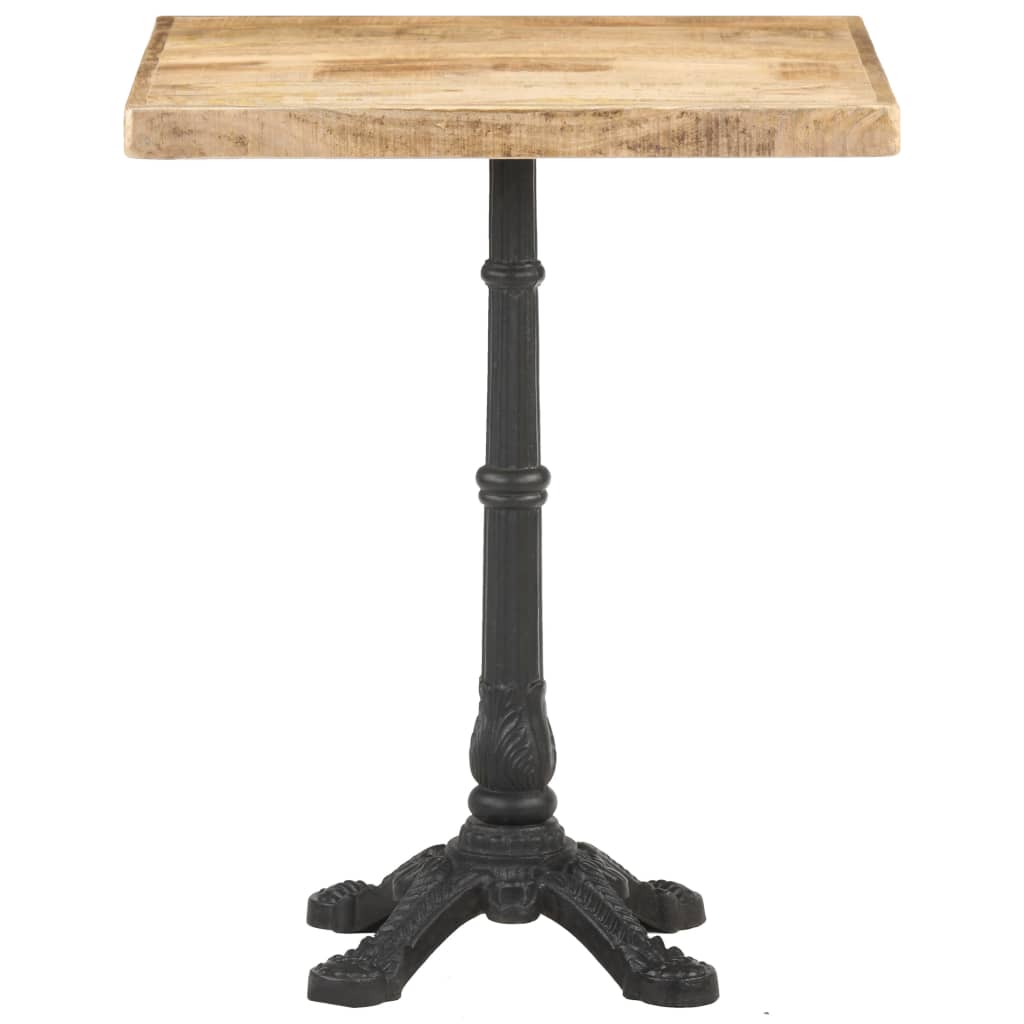 Mesa De Bistró Madera De Mango Rugosa 60x60x77 Cm_0