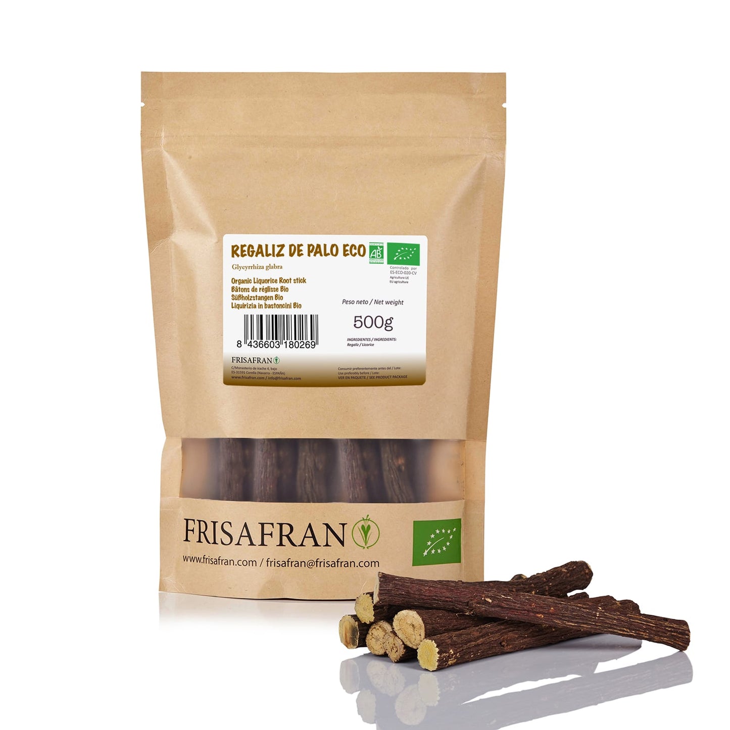 Regaliz De Palo Ecológico Seco - Sabor Y Calidad | Frisafran 1 Kg_1