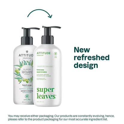 Super leaves Jabón de manos Olive Leaves Attitude 473 ml