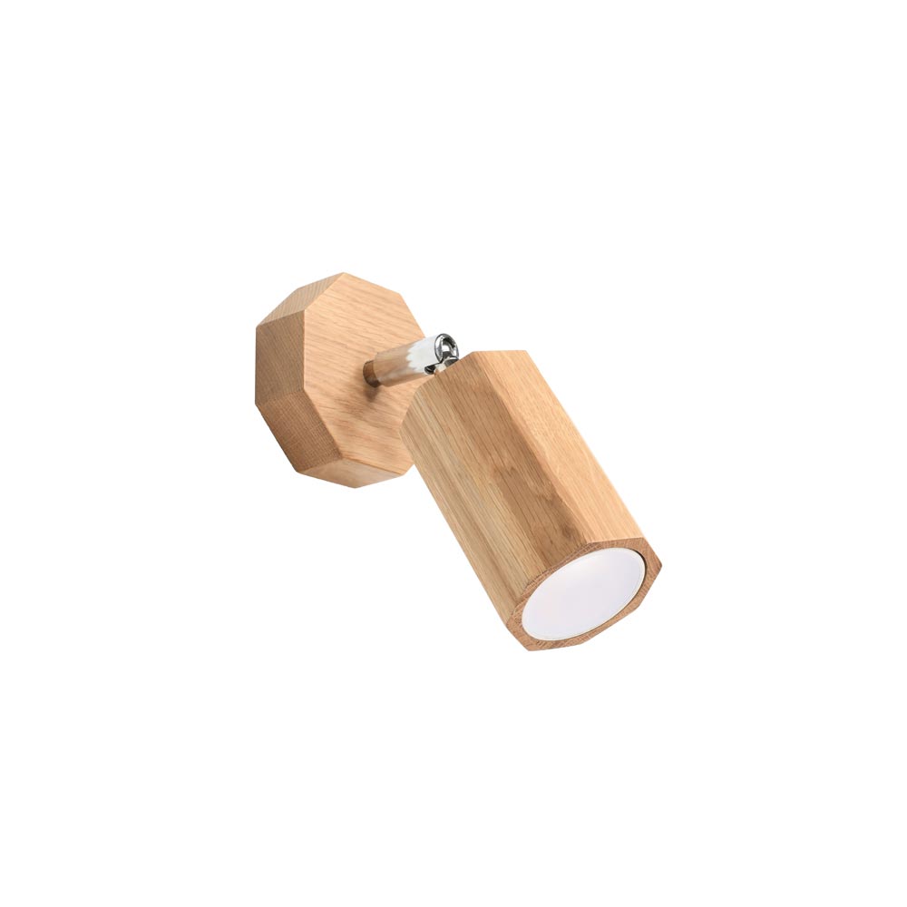 Aplique De Pared Zeke, Roble, Gu10_0