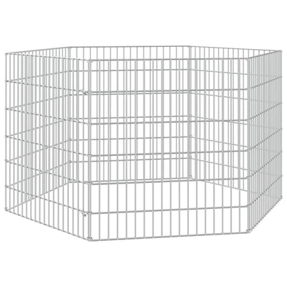 Vidaxl Recinto Animales Corral 6 Paneles Hierro Galvanizado 54x60 Cm_0