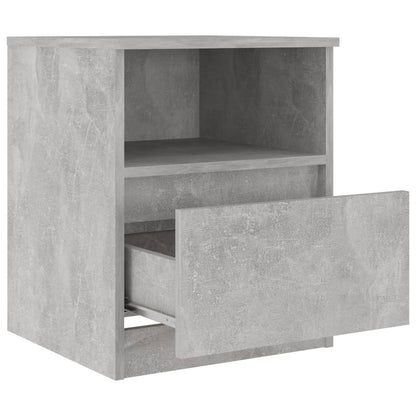 Mesita De Noche Madera Ingeniería Gris Hormigón 40x40x50 Cm_3