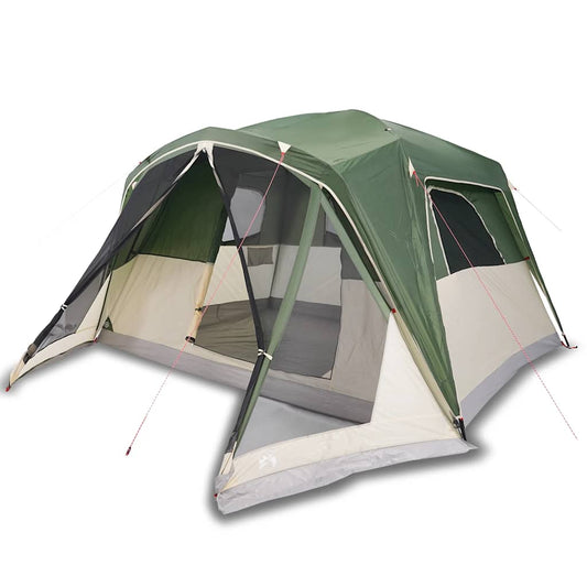 Tienda Campaña Familiar Con Porche 6 Personas Impermeable Verde_0