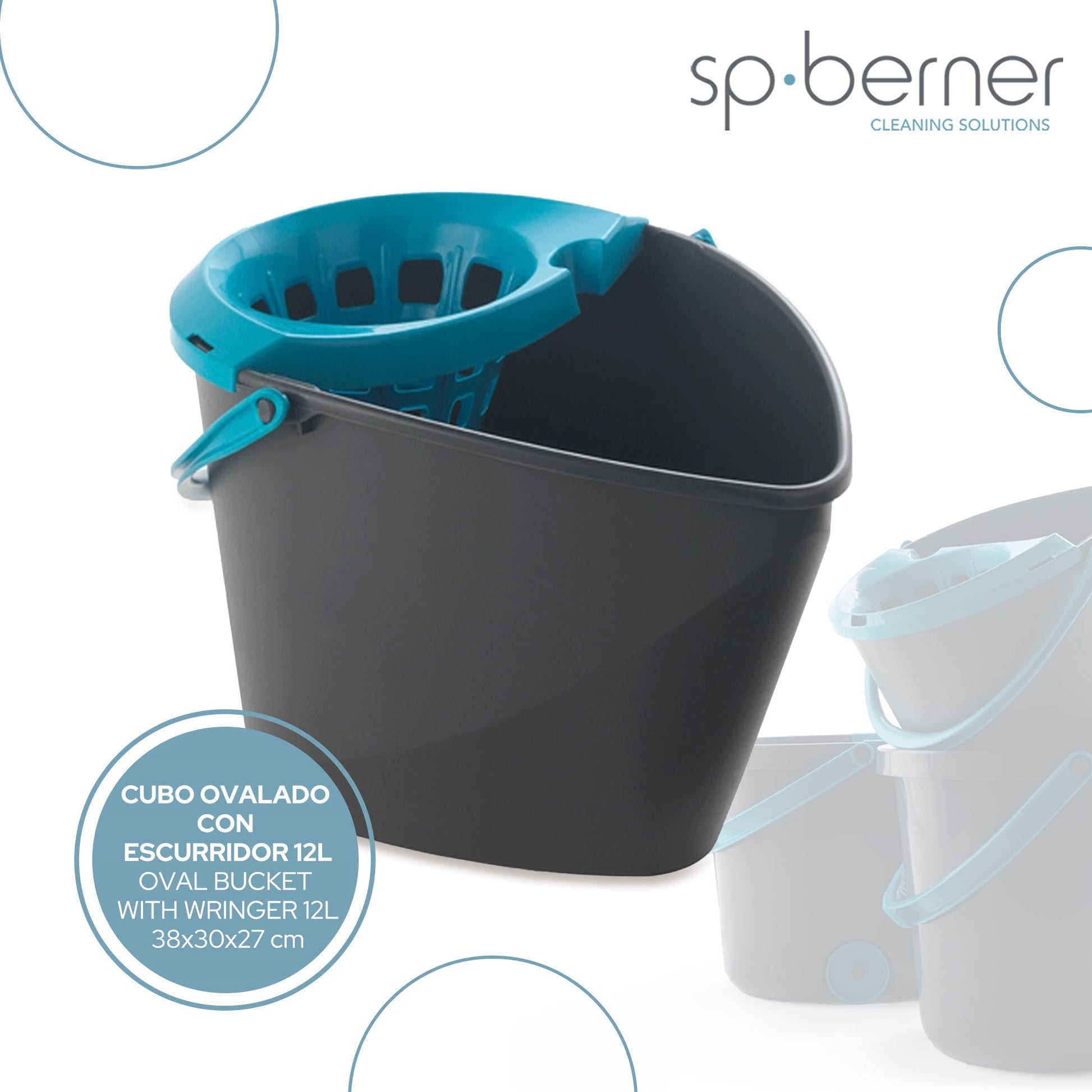 Cubo Ovalado Con Escurridor 12l_2