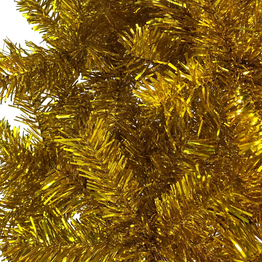 Vidaxl Árbol De Navidad Delgado Dorado 180 Cm_3