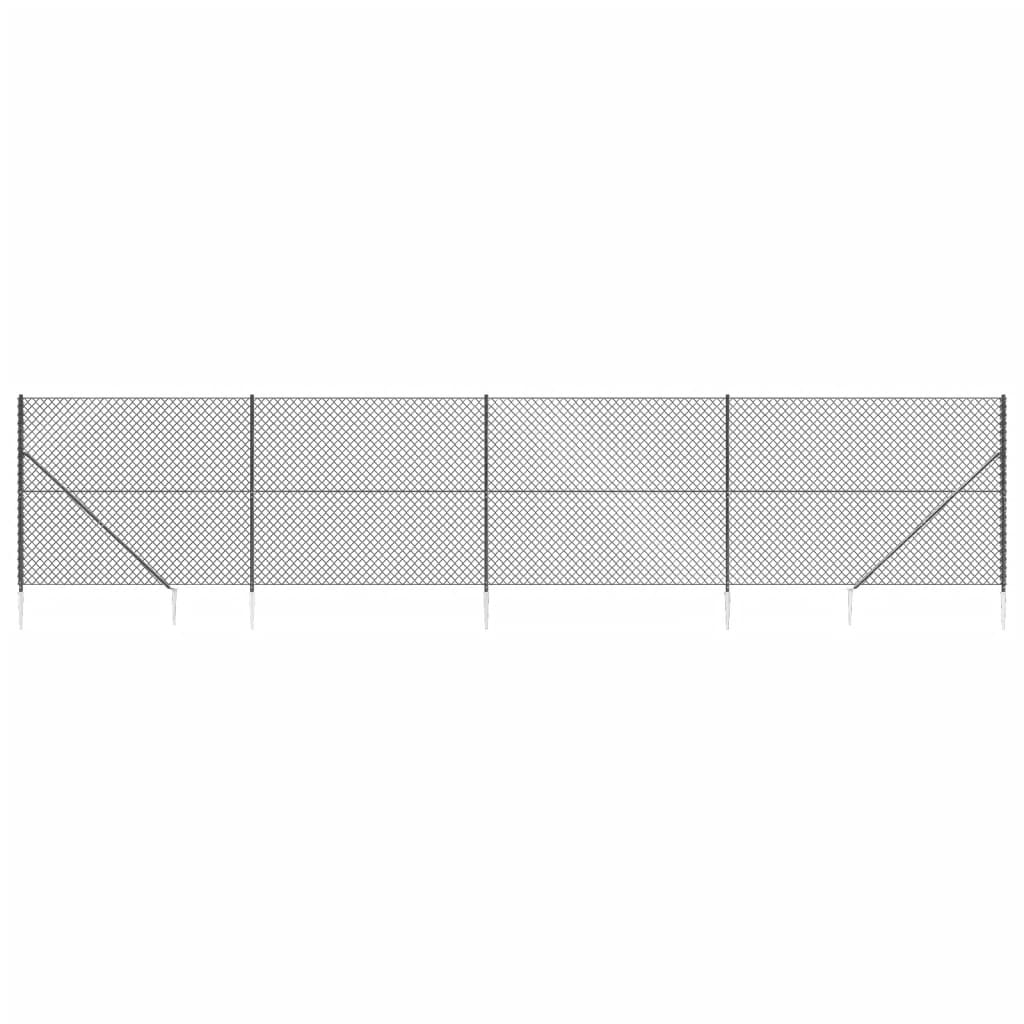 Cerca De Alambre Con Pinchos De Anclaje Gris Antracita 2,2x10 M / Vetonek_2
