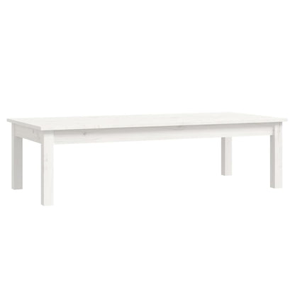 Mesa De Centro De Madera Maciza De Pino Blanco 110x50x30 Cm_0
