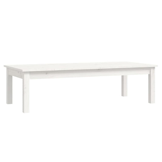Mesa De Centro De Madera Maciza De Pino Blanco 110x50x30 Cm_0
