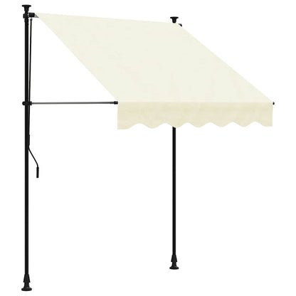 Toldo Retráctil De Tela Y Acero Crema 150x150 Cm_0
