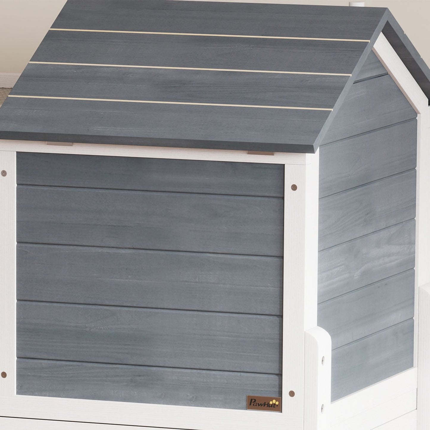 Pawhut Casa Para Tortugas De Madera Con Soporte Para Lámpara Y Techos Abatibles_3