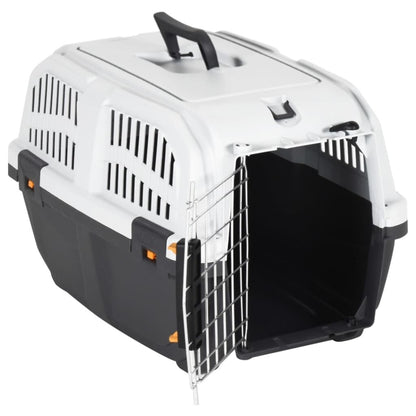 Vidaxl Transportín De Mascota Puerta Metal Polipropileno 48x31,5x31 Cm_0