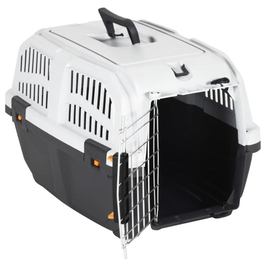 Vidaxl Transportín De Mascota Puerta Metal Polipropileno 48x31,5x31 Cm_0