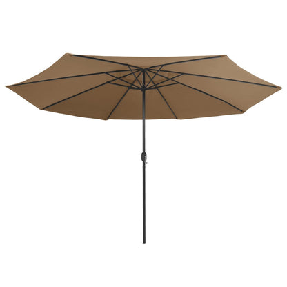 Sombrilla De Jardín Con Palo De Metal Taupe 390 Cm_1
