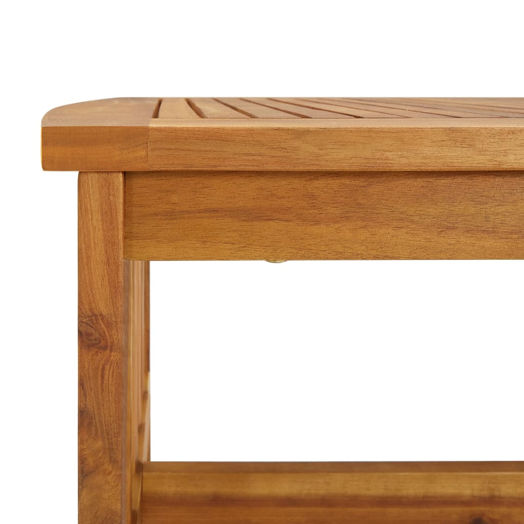 Mesa De Centro De Madera Maciza De Acacia 102x50x43 Cm_3