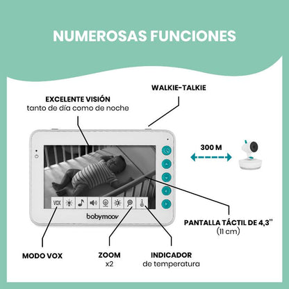 Vigila bebé con Cámara Motorizada YOO Moov Babymoov