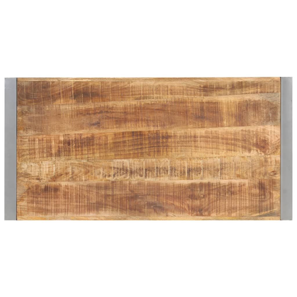 Mesa De Comedor Madera Maciza De Mango Rugosa 120x60x75 Cm_2