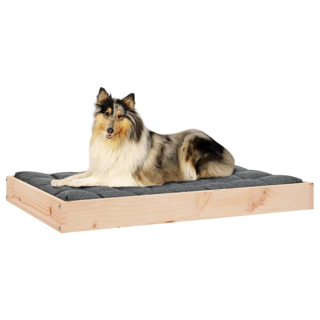 Cama Para Perros Madera Maciza De Pino 91,5x64x9 Cm / Vetonek_1