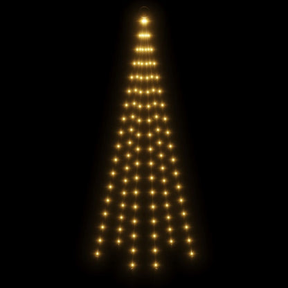 Vidaxl Árbol De Navidad En Asta De Bandera 108 Led Blanco Cálido 180cm_3