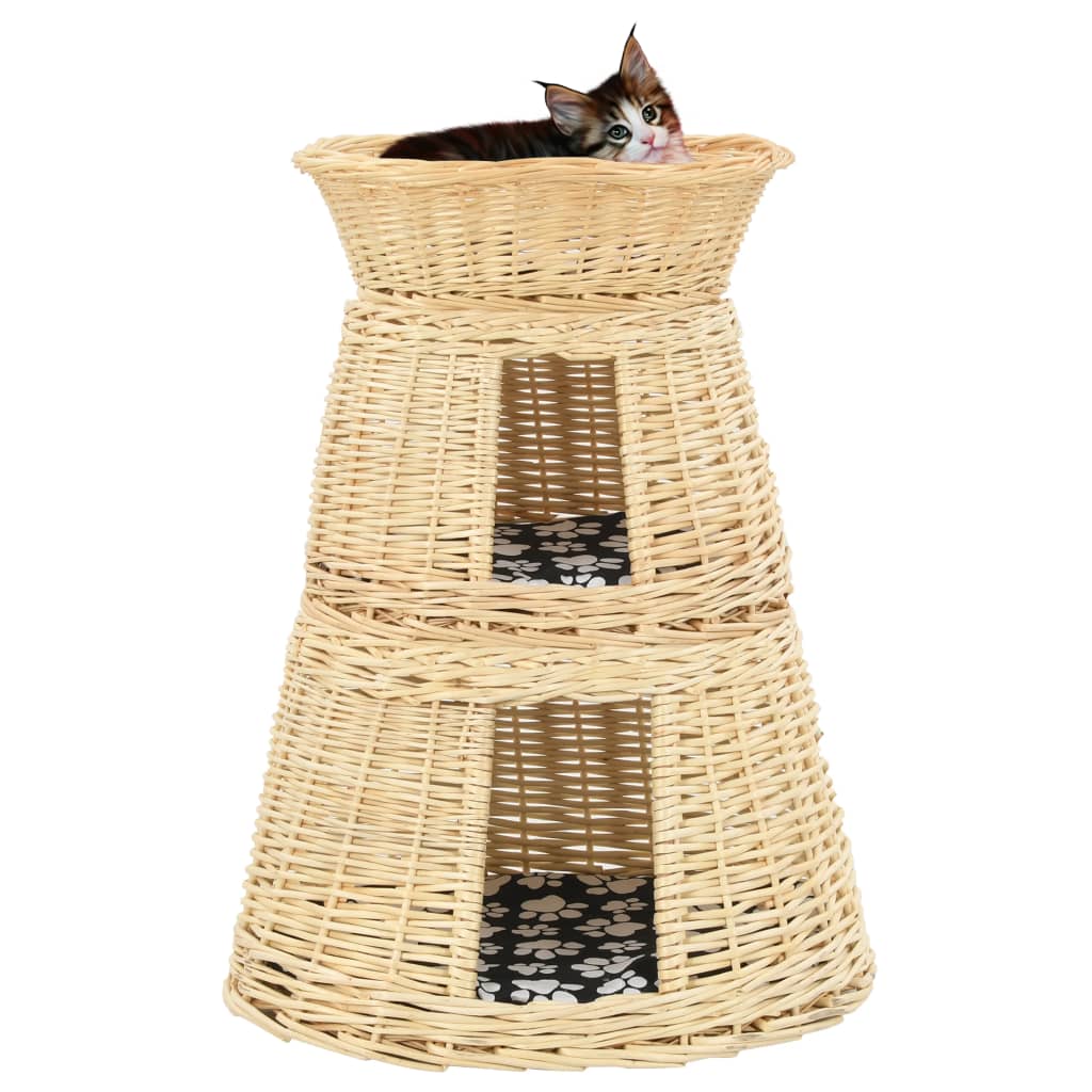 Set Cestas De Gatos 3 Uds. Con Cojines Sauce Natural 47x34x60cm_1