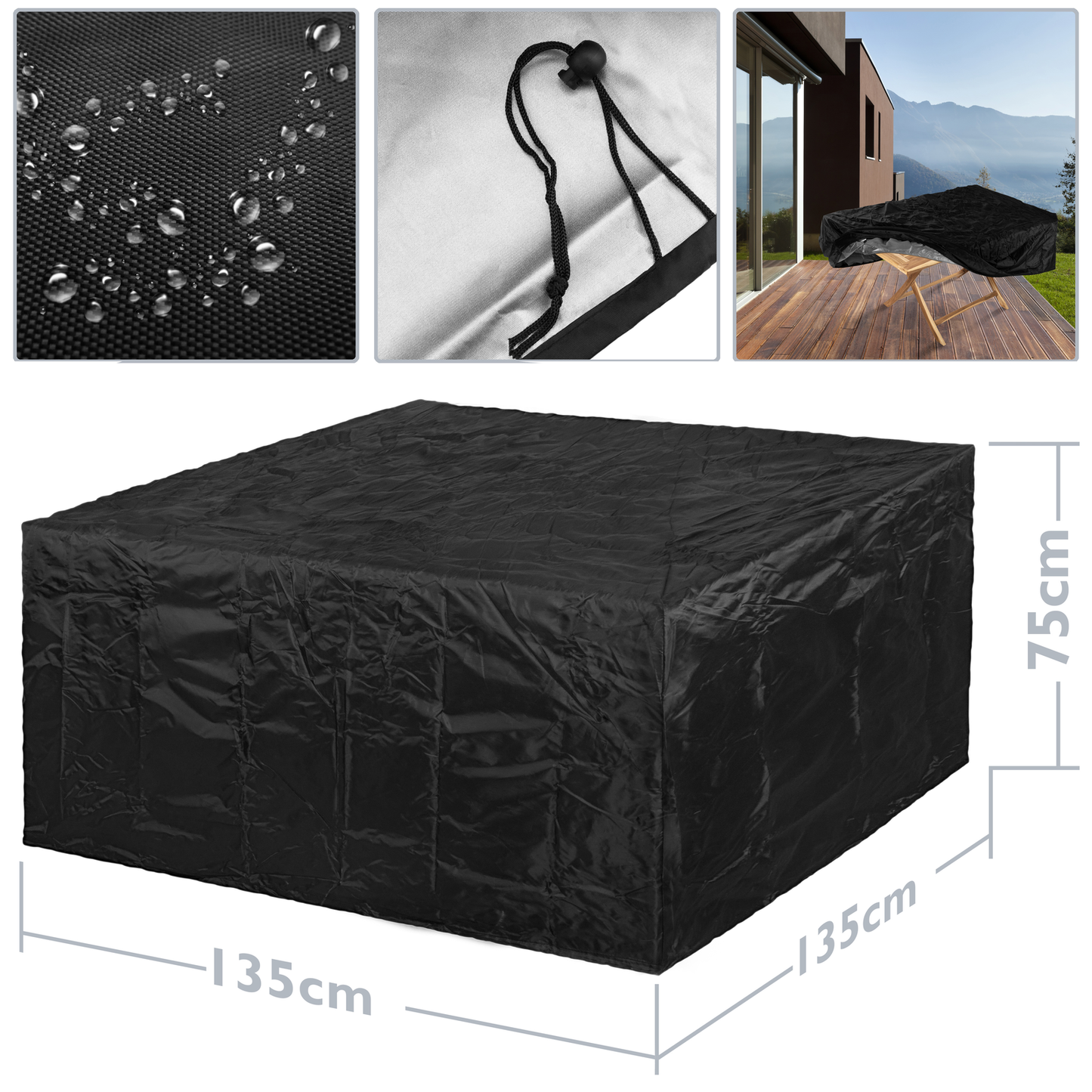 Funda Protectora Impermeable Antipolvo Para Jardín Exterior 135x135x75cm_1