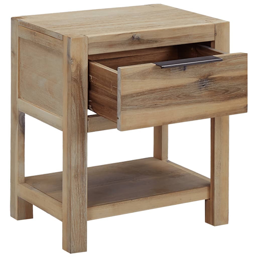 Mesitas De Noche Con Cajones Madera Acacia Maciza 40x30x48 Cm_1