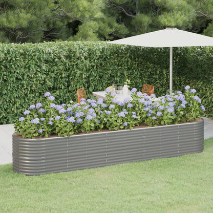 Jardinera Arriate Acero Galvanizado Gris 368x80x68 Cm_1