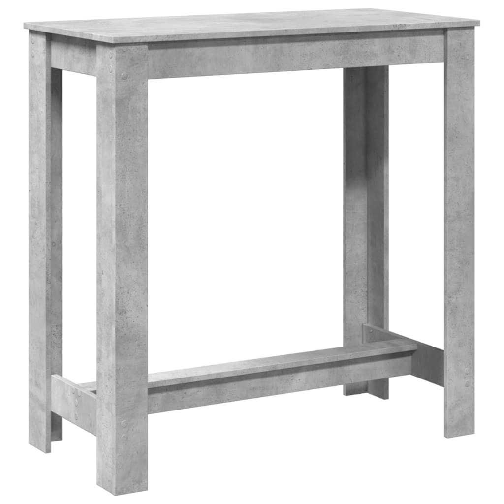 Mesa Alta De Bar Madera Ingeniería Gris Hormigón 102x50x103,5cm_0