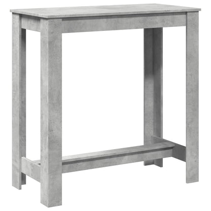 Mesa Alta De Bar Madera Ingeniería Gris Hormigón 102x50x103,5cm_0