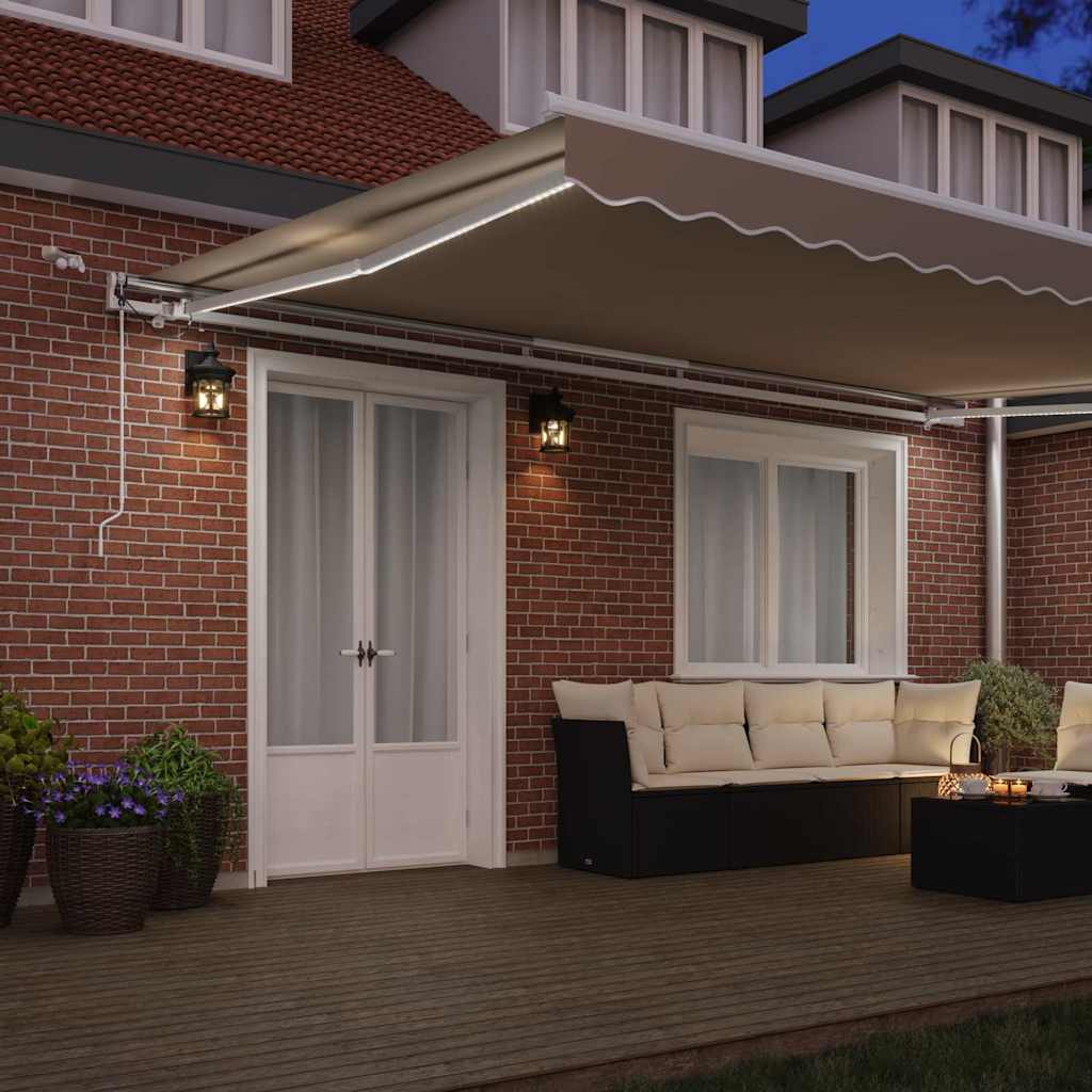 Toldo Retráctil Beige 500 X 300 Cm Poliéster_2