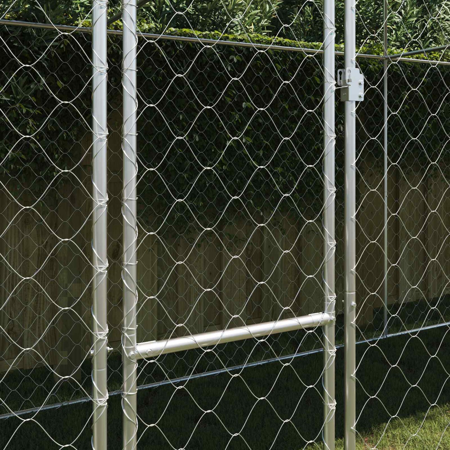 Jaula Para Perro Con Techo Plateado 800 X 200 X 256 Cm_2