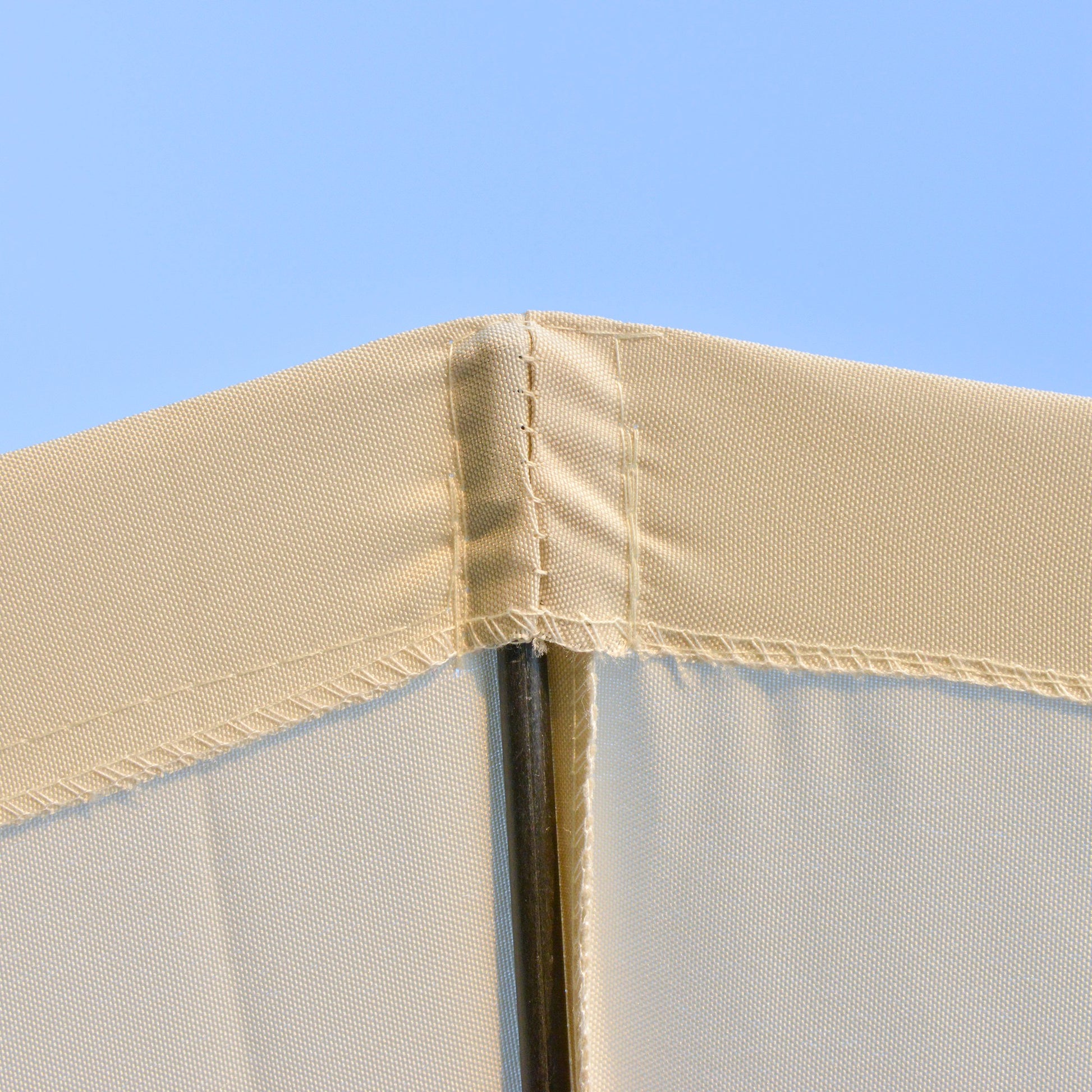 Outsunny Sombrilla De Jardín Ø2,5x2,4 M Con Manivela Y Poste Inclinable Crema_3
