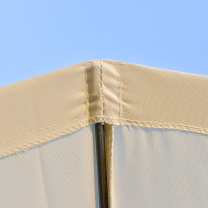 Outsunny Sombrilla De Jardín Ø2,5x2,4 M Con Manivela Y Poste Inclinable Crema_3