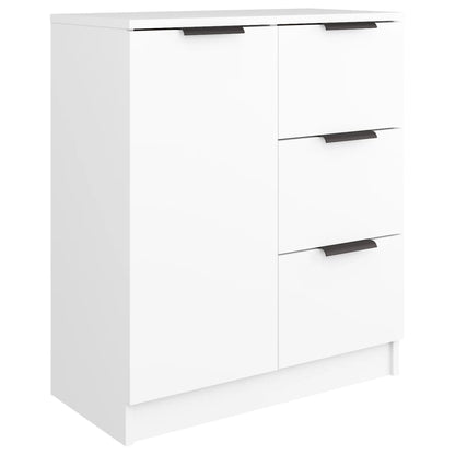 Aparador De Madera Contrachapada Blanco 60x30x70 Cm / Vetonek_3