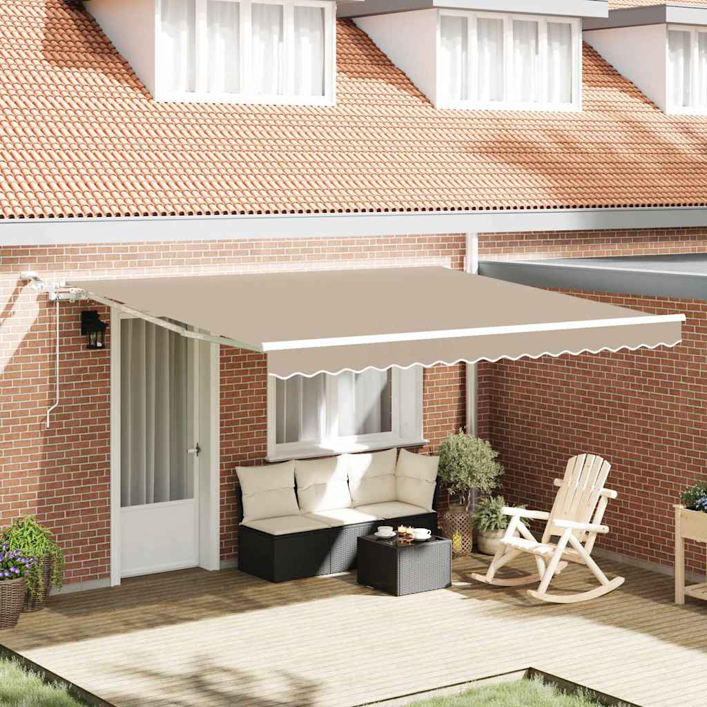 Toldo Retráctil Beige 400 X 350 Cm Poliéster_1