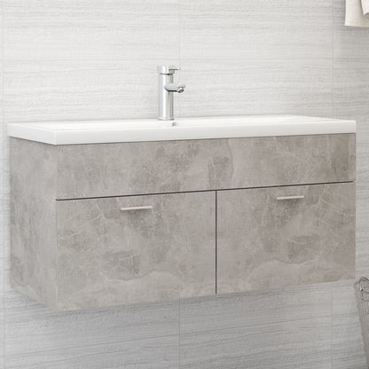 Mueble Con Lavabo Madera De Ingeniería Gris Hormigón_0