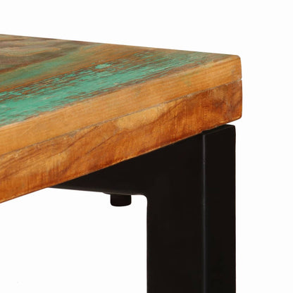 Mesa Consola Madera Maciza Reciclada Y Acero 120x35x76 Cm_4