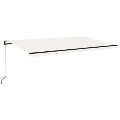 Toldo Automático Con Led Sensor De Viento Crema 500x350 Cm_0