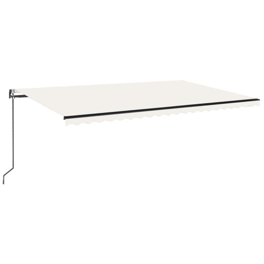 Toldo Automático Con Led Sensor De Viento Crema 500x350 Cm_0