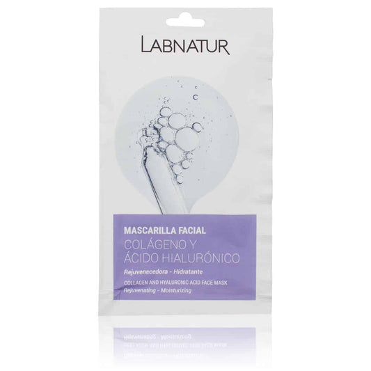Mascarilla Facial Colágeno y Ácido Hialurónico Labnatur 15 ml | Hidratación Intensa | Efecto Reafirmante_0